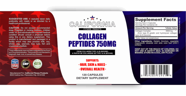 COLLAGEN PEPTIDES 750MG + HAIR, SKIN & NAILS – Bild 3