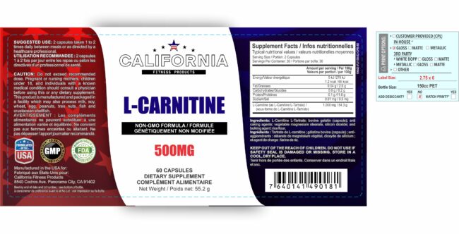 L-CARNITINE 500MG - DUO PACK - Imagen 2